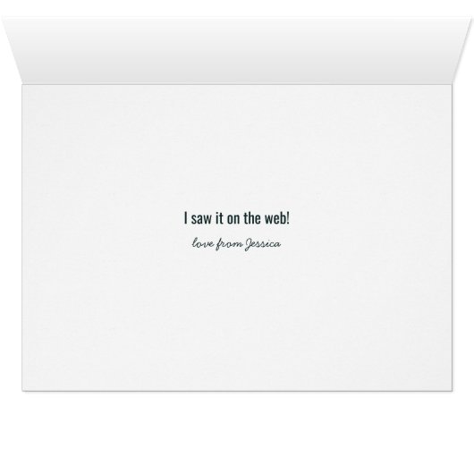 Spider Web Internet Geburtstagskarte (Innenansicht Horizontal (Unten))