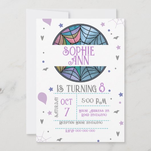 Spider Web Invitation Einladung (Vorderseite)