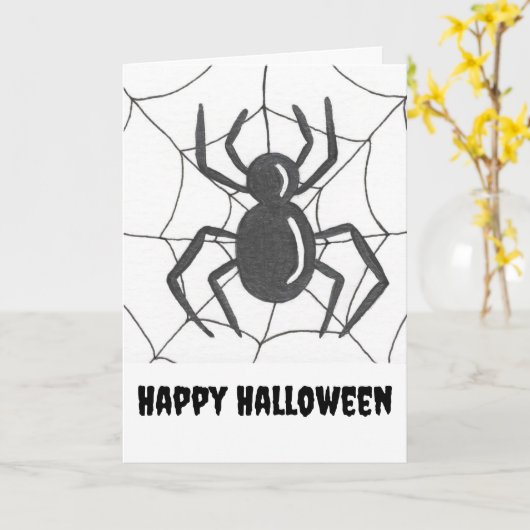 Spider Web Karte (Gelbe Blume)