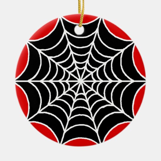 Spider Web Keramik Ornament (Vorne)