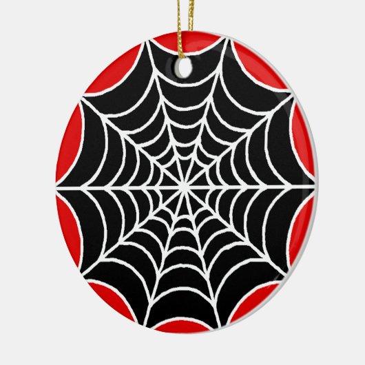 Spider Web Keramik Ornament (Links)