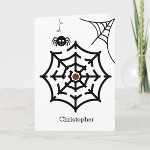 Spider Web Maze Halloween Karte