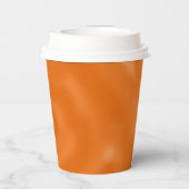 Spider Web mit Spider auf Orange Halloween Paper C Pappbecher (Rückseite)