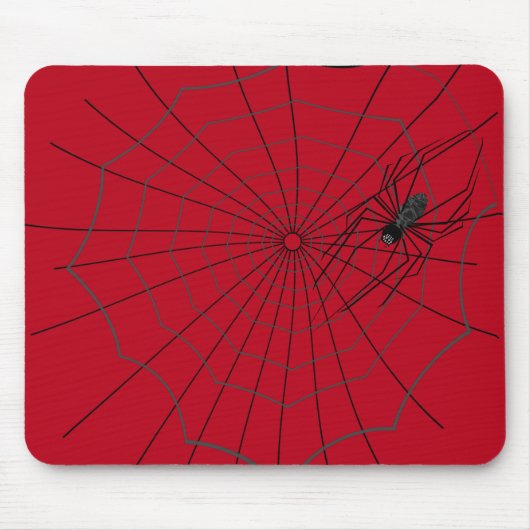 Spider Web Mousepad, Dunkelrot Mousepad (Vorne)