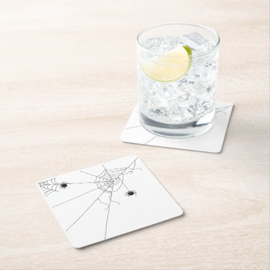 spider web net rechteckiger pappuntersetzer (Vor Ort)