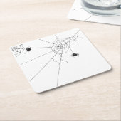 spider web net rechteckiger pappuntersetzer (angewinkelt)