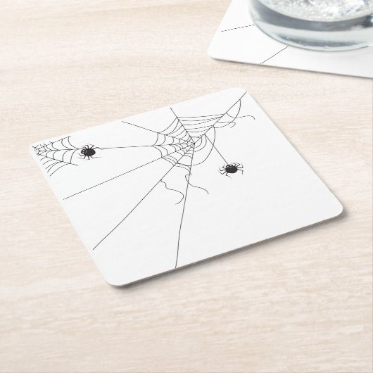 spider web net rechteckiger pappuntersetzer (angewinkelt)