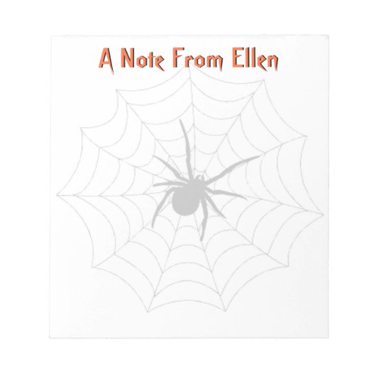Spider Web Notizblock (Vorderseite)