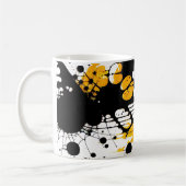 Spider Web Orange und Black Halloween Tasse (Links)