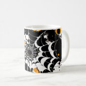 Spider Web Orange und Black Ink Spritzer Tasse (VorderseiteRechts)