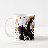 Spider Web Orange und Black Ink Spritzer Tasse (Links)