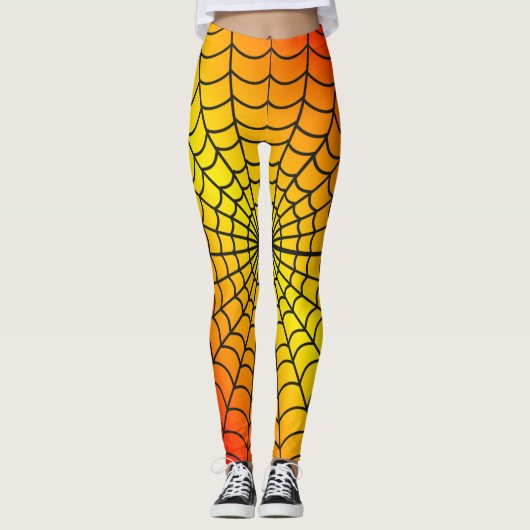Spider Web Pattern ~ Feuermuster ~ Leggings (Vorderseite)
