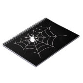 Spider Web Pregnancy Ankündigung Halloween Notizblock (Linke Seite)