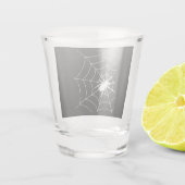 Spider Web Pregnancy Ankündigung Halloween Schnapsglas (Rückseite)
