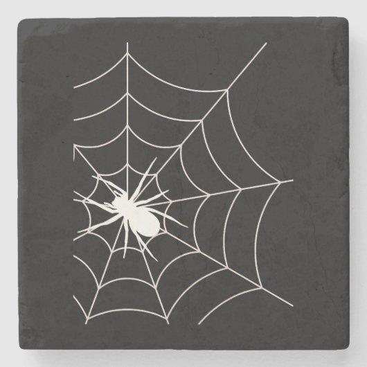 Spider Web Pregnancy Ankündigung Halloween Steinuntersetzer (Vorderseite)