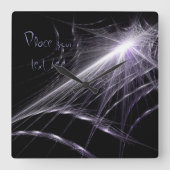 Spider Web Quadratische Wanduhr (Vorderseite)