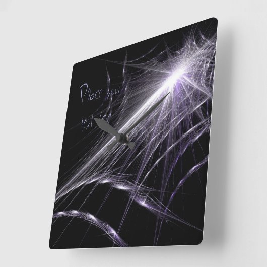 Spider Web Quadratische Wanduhr (Winkel)