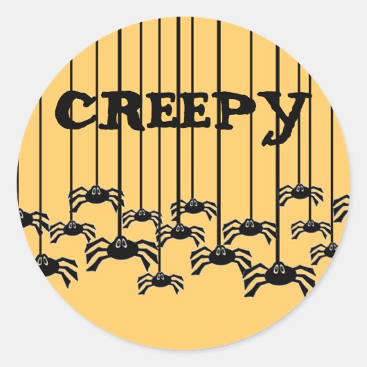 Spider Web Runder Aufkleber (Vorderseite)