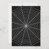 Spider Web Schwarz-weiß Halloween-Party Einladung (Rückseite)