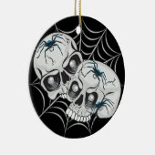 Spider Web Skulls Keramik Ornament (Rechts)