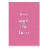 Spider Web (Sky Blue) Tischnummer (Vorderseite)