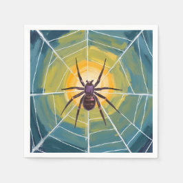Spider Web Spooky Halloween-Party Serviette