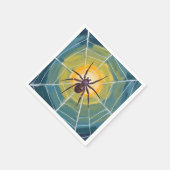 Spider Web Spooky Halloween-Party Serviette (Ecke)