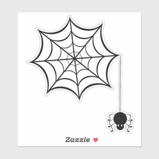Spider Web Sticker (Blatt)