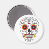 Spider Web Sugar Skull Magnet (Vorderseite/Rückseite)