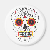 Spider Web Sugar Skull Magnet (Vorne)