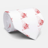 Spider Web The MUSEUM Zazzle Red Web Krawatte (Gerollt)