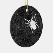 Spider Web und Big White Spider Spooky Halloween Keramik Ornament (Rechts)