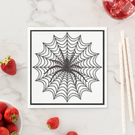 Spider Web und Black Spider Halloween Serviette (Beispiel)