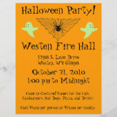 Spider Web und Ghost-Halloween-Party Flyer (Vorne)