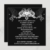 Spider Web Vines Goth Wedding Einladung (Vorne/Hinten)