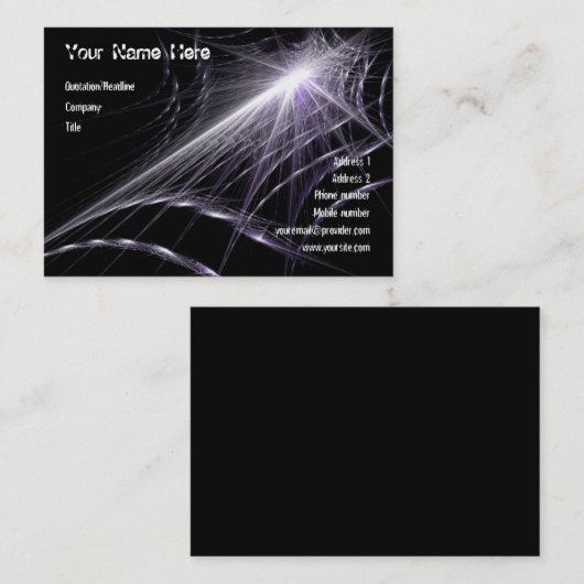 Spider Web Visitenkarte (Vorne/Hinten)