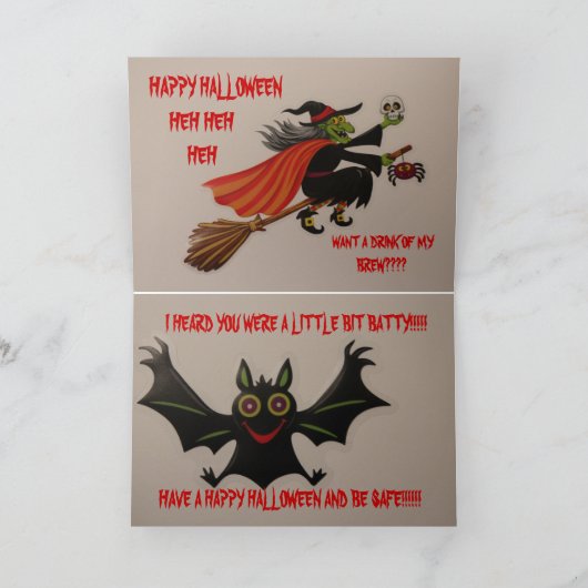 SPIDER WEB< WITCH UND BAT-Karte Karte (Innenseite)