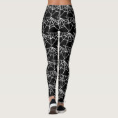 Spider Webs Halloween Black Pattern Spooky Leggings (Rückseite)