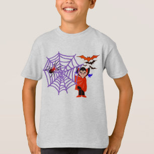 Spider Webs lustige Kids Halloween Dracula T-Shirt