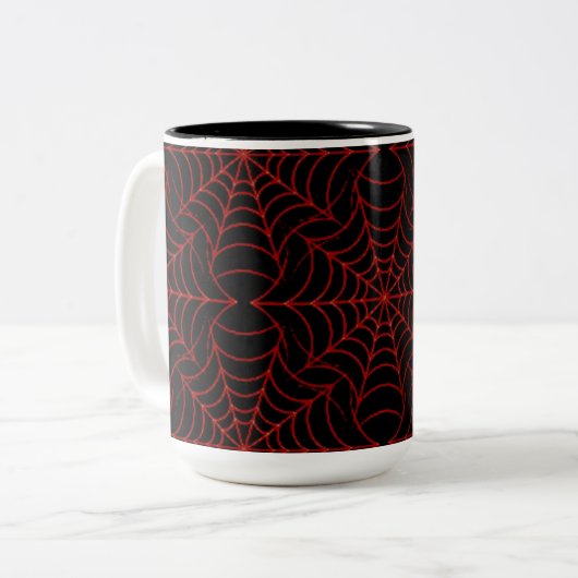 Spider Webs Muster Coffee Tasse (Vorderseite Links)