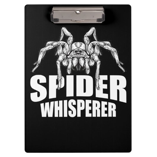 Spider Whisperer Halloween Tarantula Spider Gift Klemmbrett (Vorderseite)