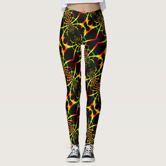 Spiderbeine und Tentakeln, spiegelnd, bunt Leggings (Vorderseite)