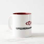 SPIDERintheHALL Augen-Logo-Tasse Zweifarbige Tasse (Vorderseite Links)