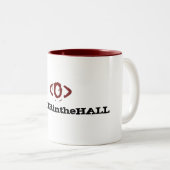 SPIDERintheHALL Augen-Logo-Tasse Zweifarbige Tasse (VorderseiteRechts)