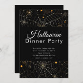 Spiderlider Halloween Dinner Party Einladung (Vorne/Hinten)
