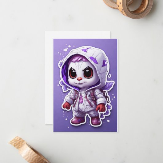 Spiderman - flache Note Card Mitteilungskarte (Vorderseite/Rückseite Beispiel)