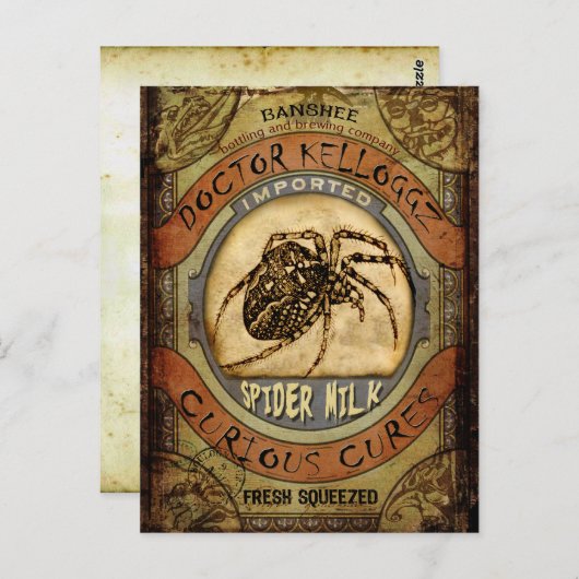 Spidermilch Postkarte (Vorne/Hinten)