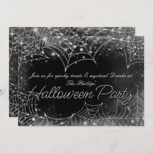 Spidernetze Halloween-Party-Einladungen Einladung (Vorne/Hinten)