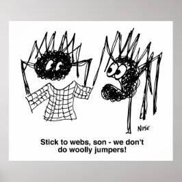 Spiders Diskutieren über Wooly Jumpers Poster