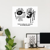 Spiders Diskutieren über Wooly Jumpers Poster (Heimbüro)